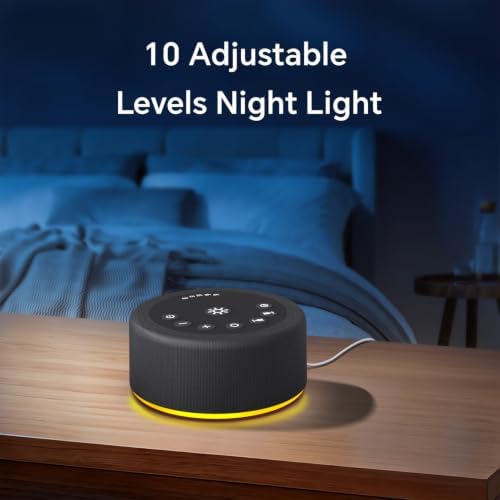 Sound Machine White Noise Brown Noise Machine Night Light 30 Non Looping Sounds 12 Lights 5 Timers Sleep Sounds Machine 36 Adjustable Volume Memory Function for Baby Kids Adult Home Office Travel - Image 6