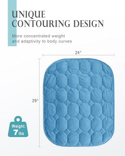 Cottonblue Small Weighted Lap Blanket 7lbs for Adults Teens 24"x29", Cozy - Image 3