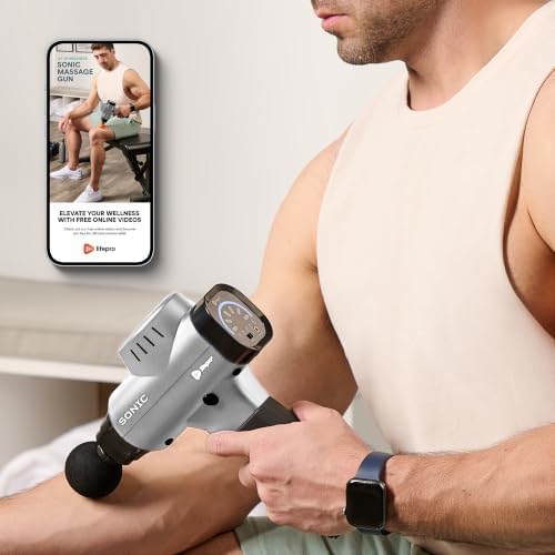 LifePro Sonic Massage Gun Percussion Muscle Massager, 8 Heads & 5 Speeds - Image 6
