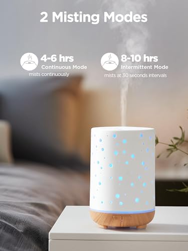 InnoGear 150ml Ceramic Essential Oil Diffusers for Home Aroma Scent, White - Image 4