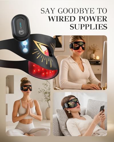 Red Light Therapy for Eyes,Under Eye Red Light Therapy Mask,630nm Red Light & 850nm Infrared Red Light Therapy for Anti-Aging,Boost Collagen,Reduce Dark Circles - Image 5
