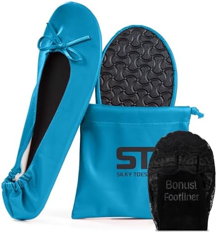 Foldable Flats for Women, Portable Ballet Shoes for Wedding &Travel Comfort by SilkyToes