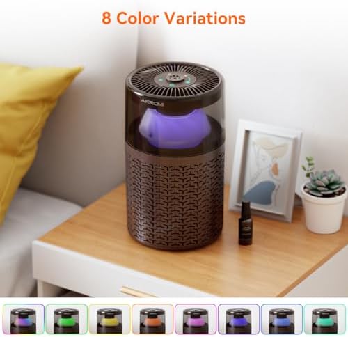 AIRROMI Pet Air Purifier for Home & Bedroom, HEPA Activated Carbon Filter, Removes Pet Dander & Odor, Allergies, Smoke, Hair, Night Light, Fragrance Sponge, Up to 658 ft², A2002 Tan - Image 2