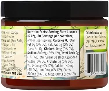 Santa Cruz Paleo Electrolyte Powder, Kiwi Flavor, Sugar Free Hydration Drink Mix with Himalayan Pink Salt, Sea Salt, Magnesium Glycinate, Potassium Chloride, Sweetened with Stevia, 30 Servings - Image 7