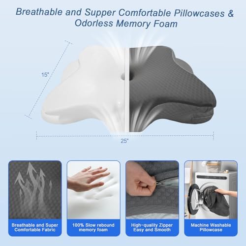 Pain Relief Cervical Pillow for Neck Support, Adjustable Ergonomic Pillow - Image 5