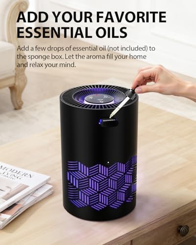 FreAire Air Purifiers for Bedroom Up to 1086 Ft², KN6391RGB, Black - Image 6