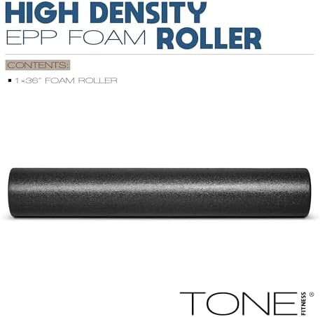 Tone Fitness High Density EPP Foam Exercise Foam Roller for Yoga, Pilates, Stretching, Massage, and Recovery | Multiple Sizes and Colors - Image 2