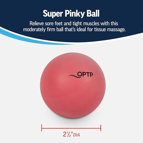 OPTP Super Pinky Ball – Moderately Firm Density Massage Ball, Pink, 2 1/2" - Image 4