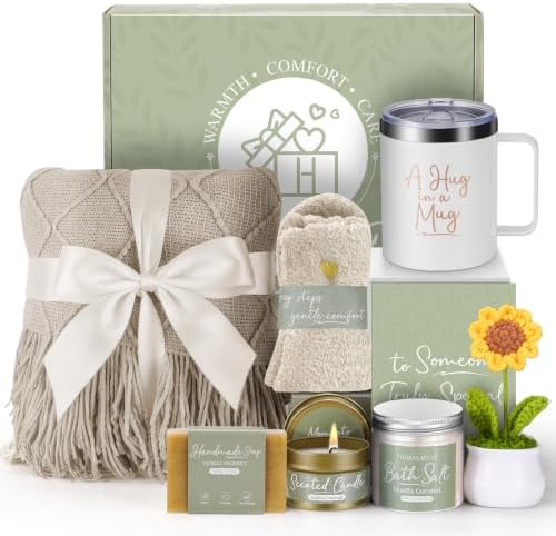 Get Well Gifts for Women After Surgery, Sending Sunshine Relaxing Gift Baskets for Mom Women Her Best Friend Wife Daughter Birthday Gifts Self Care Kit, Get Well Soon Spa Basket Care Package by Unknown