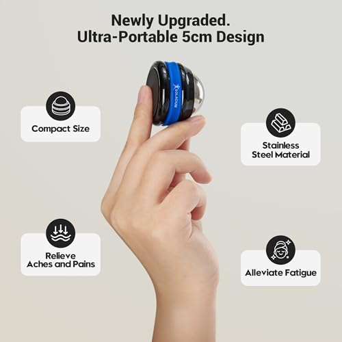 Solacium CryoSphere Mini - Stainless Steel Cold Massage Roller Ball - Handheld Massage Tool for Sore Muscles, Shoulders, Arms, Neck, Back, and Feet - Image 4