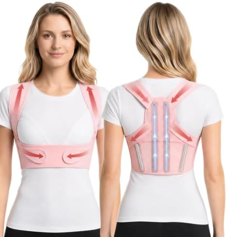 Back Brace Posture Corrector for Women(Large)（Pink） by Unknown