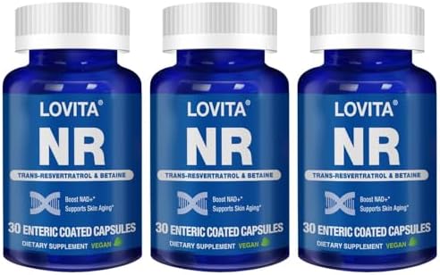LOVITA NR (Nicotinamide Riboside) 350 mg, 30 Vegan Capsules (Pack of 3) by LOVITA