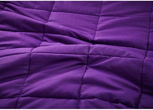 TONGDADA Kids Weighted Blanket | 40''x60'',10lbs | for Child Between 80-125 lbs | Premium Cotton Material with Glass Beads | Violet - Image 6