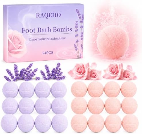 24PCS Foot Bath Bombs - Rose Lavender Aromatherapy Foot Bath Soak by Unknown