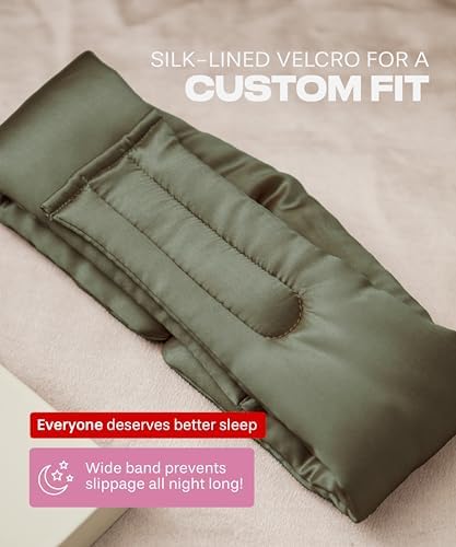 SUNDAYSILKS™ | Adjustable Silk Sleep Mask for Side Sleeper | Cloud-Like Comfort, Weighted for Deep Sleep | Soft Sleep Face Mask for Women & Men, Full Blackout, Cooling Silk Eye Mask for Sleeping - Image 4