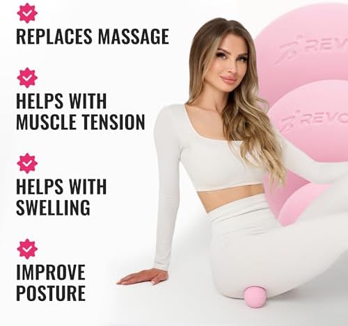 3 in 1 Massage Ball Set - Lacrosse Balls for Myofascial Release, Back Pain Relief, Face Fitness, Trigger Points, Yoga, Physical Therapy, Muscle Recovery and Soft Deep Tissue Massage (Pink) - Image 4
