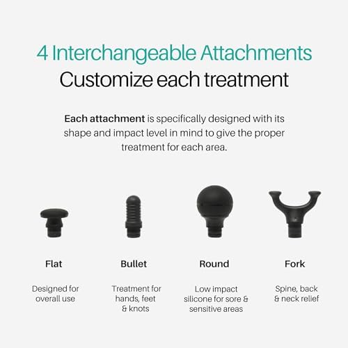 Ekrin Athletics Bantam Mini Massage Gun - Compact Deep Tissue Muscle Massager with Adjustable Speeds & 4 Attachments - Long Battery Life, Lightweight, Travel Friendly - Image 5