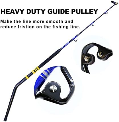 Deep Sea Fishing Rod, Heavy Duty Bent Butt Trolling Rod with Roller Guides,Conventional Fishing Rod - Image 5