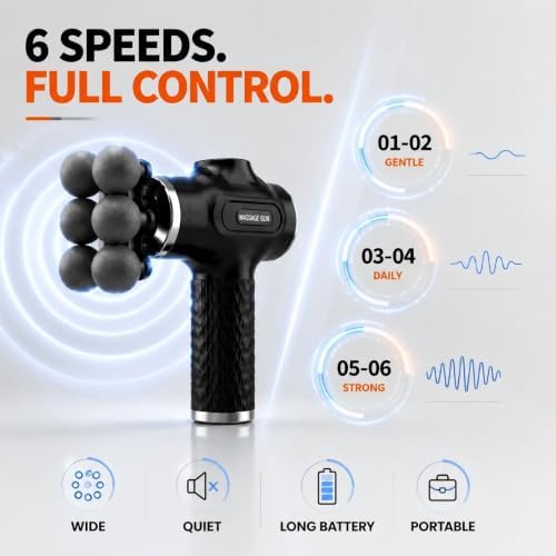 Massage Gun with Wide-Coverage Head, Comfortable Massage for Home & Travel - Image 6