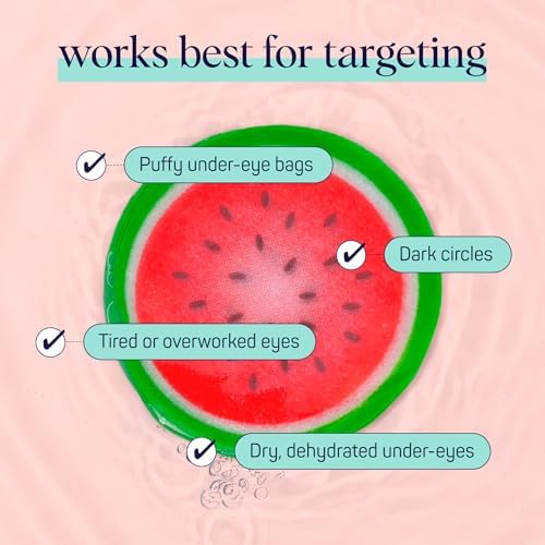 SpaLife Watermelon Cooling Eye Pads, 48 Hydrating Under Eye Patches for Puffiness, Dark Circles, and Tired Eyes, Infused with Hyaluronic Acid, Glycerin, and Vitamin C, Fruity Scent - Image 7