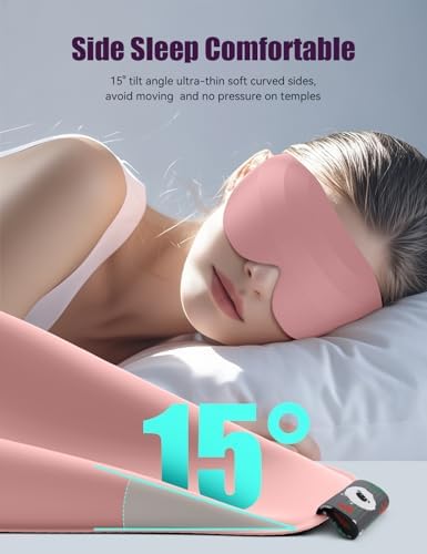 Sleep Mask for Side Sleeper Women Men, EVA BELLE Eye Mask for Sleeping Light Blocking, 3D Sleeping Mask Blackout, Soft Breathable Eye Shade Cover with Adjustable Elastic Strap for Travel Home Nap Rest - Image 3