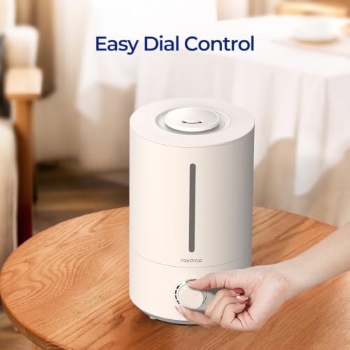 raydrop Cool Mist Humidifiers for Home Babies, 3.0 L Quiet and Top Fill Ultrasonic Humidifier for Bedroom, Auto Shut Off - Image 3