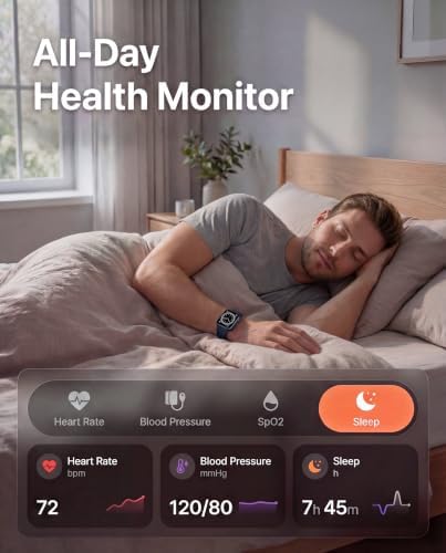 Smart Watch, Fitness Watch for Women Men with 24/7 Heart Rate/Blood Pressure Monitor,Pedometer, Sleep Tracker, 120+ Sport Modes, IP68 Waterproof Activity&Fitness Tracker Compatible with Android iPhone - Image 2