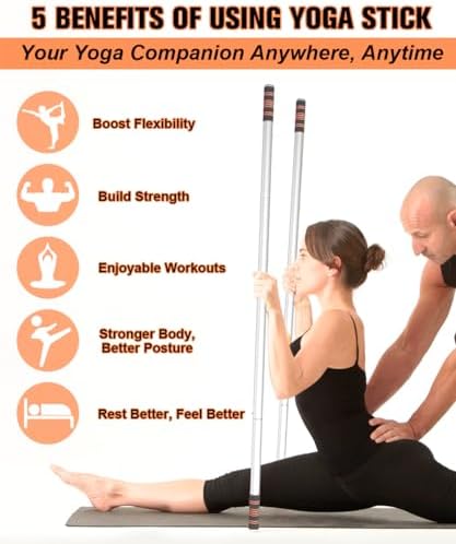 Queension 5ft Yoga Stick Adjustable Stretching Bar for Mobility & Balance - Image 5