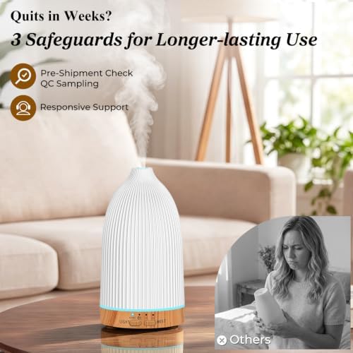 URPOWER 150mL Essential Oil Diffusers for Home Aromatherapy Diffuser - Image 6