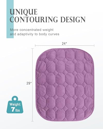 Cottonblue Small Weighted Lap Blanket 7lbs for Adults Teens 24"x29", Cozy - Image 3