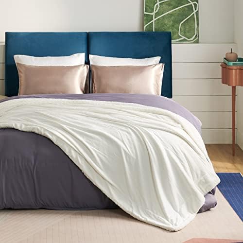 Bedsure GentleSoft Sherpa Fleece Blankets King Size for Bed, Non-Heated, Thick and Warm Throw for Women and Men, Soft Fuzzy Plush King Blanket for Spring, Cream, 108x90 Inches - Image 3