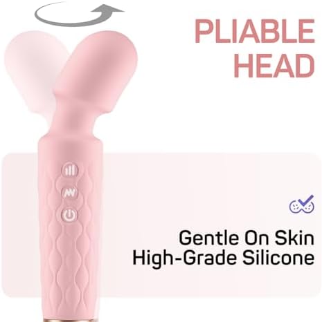 Personal Massager - 4H Max Runtime & Ultra-Quiet - Waterproof - 20 Modes 8 Speeds for Deep Tissue Back Massage, Post-Workout Recovery and Neck Muscle Relaxation(Pink) - Image 6