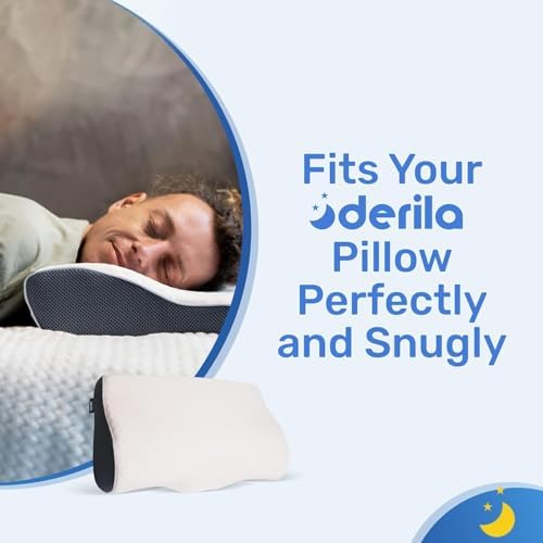 Derila Pillowcase Cover for King Neck Pillow, Cover 23.6 x 13.4 x 4.3 in - Image 5
