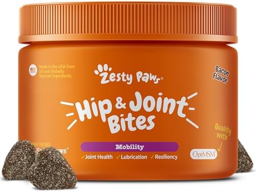 Zesty Paws Glucosamine for Dogs - Dog Joint Supplement, Bacon, 50 Ct by ZestyPaws