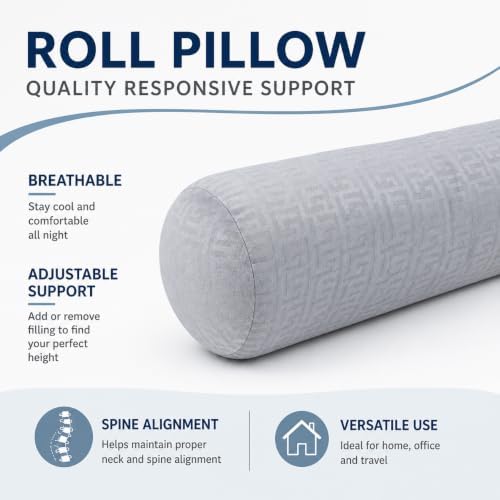 Neck Roll Pillow, Cervical Neck Pillow Bolster Pillow for Sleeping - Image 2