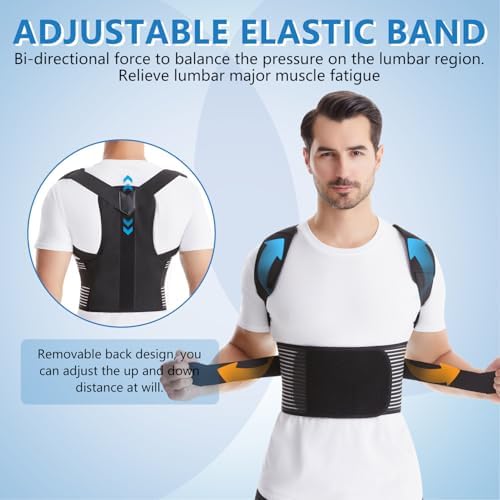 Back Brace Posture Corrector for Women & Men, Shoulder Straightener， Improve Posture Lumbar， Adjustable Full Back Support， Hunchback Correction, Upper and Lower Back Pain Relief, Scoliosis, Spine Corrector (X-Large) - Image 6