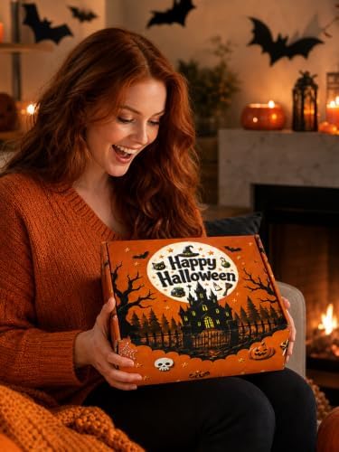Halloween Gifts for Women Pumpkin Boo Basket with Ghost Cup Socks - Image 7