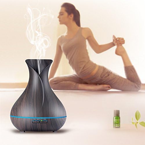 Aroma Essential Oil Diffuser, 400ml Ultrasonic Cool Mist Humidifier with Waterless Auto Shut-Off and Cleaning Kit for Home, Yoga, Office, Spa, Bedroom, Baby Room - Wood Grain - Image 4