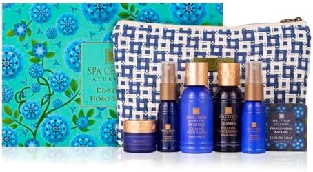 SPA CEYLON De-stress Home Spa Set, Ayurvedic Spa Gift Kit, Natural Pampering Set by SPACEYLON