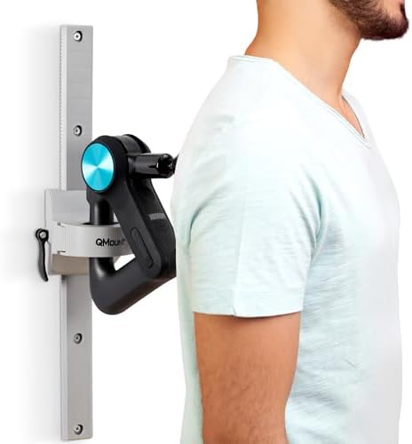Massage Gun Holder & Wall Mount – Hands-Free for Full Body Muscle Recovery – Fully Adjustable Massage Gun Wall Mount Holder – Heavy Duty, No-Slip, Supports Deep Massaging (Wall Mount) by QMount