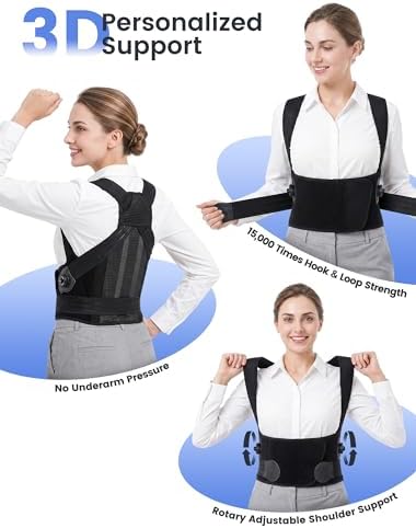 Back Brace Posture Corrector Adjustment: 97.8% Pain Relief, 8H Work-tested - Image 5