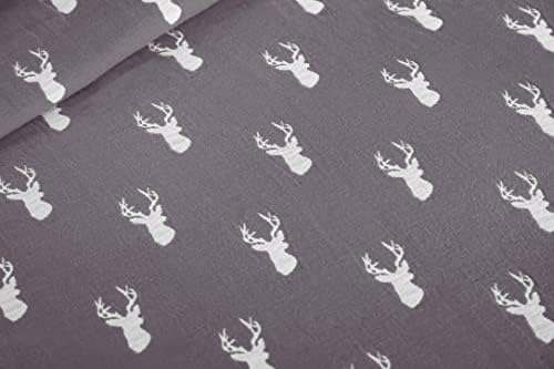 Sterling Creek Elk Muslin Cotton Blanket Three Layers Lightweight Breathable Gauzy Blanket for Adults, All Season (Twin, Gray) - Image 3
