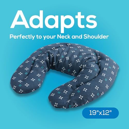 The Original Magic Bag® Neck-to-Back Signature Edition Thermal Compress for Pain Relief, Cotton, Blue, Award-Winning Hot & Cold Therapy - Image 3