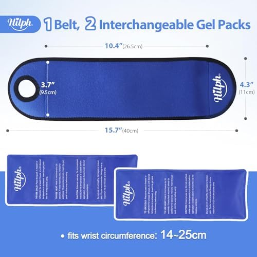 Hilph Wrist Ice Pack Wrap, Carpal Tunnel Relief Wrist Brace with 2 Gel Pack - Image 6