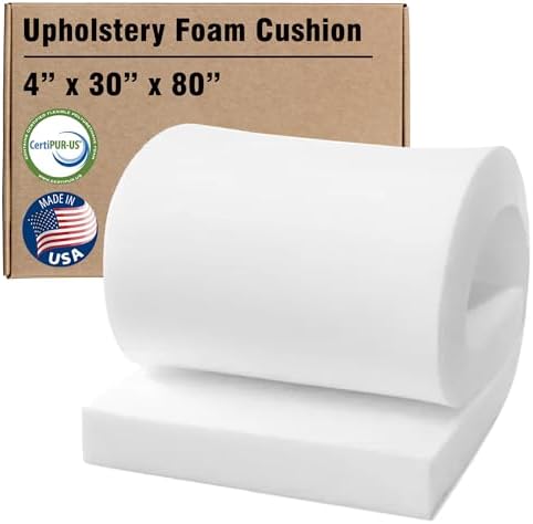 RaceCityFoam High Density Upholstery Foam (Semi Firm) 36 ILD - 4"x30"x80" by RaceCityFoam