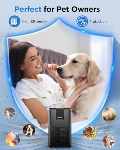 MOOKA H13 HEPA Air Purifiers for Home Large Room up to 1250 Ft², M05 Black - Image 6