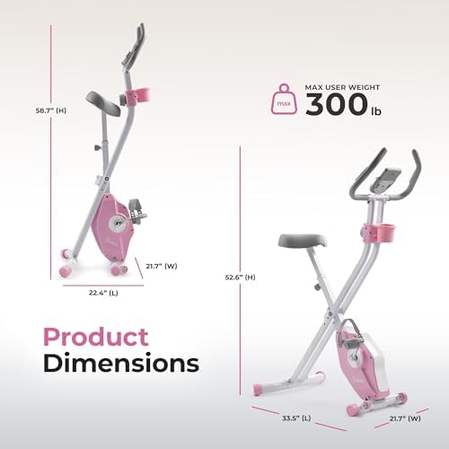 Sunny Health & Fitness Smart Foldable Magnetic X-Bike, Low-Impact Workouts - Image 6