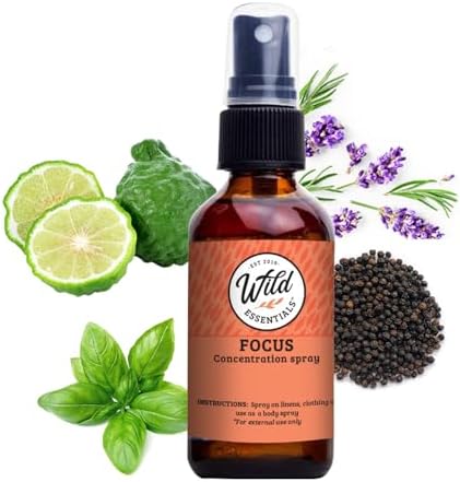 Wild Essentials All Natural Essential Oil Sprays, 2 Ounce, 60ml, Organic Witch Hazel, Aromatherapy, Made in USA by WildEssentials
