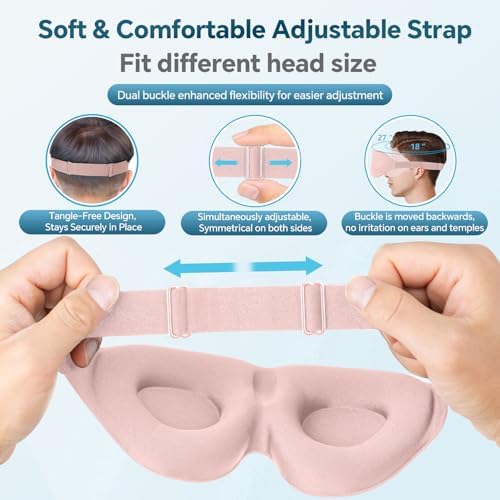 ZGGCD Sleep Mask for Side Sleeper, Light Blocking Eye Mask for Women Men - Image 6