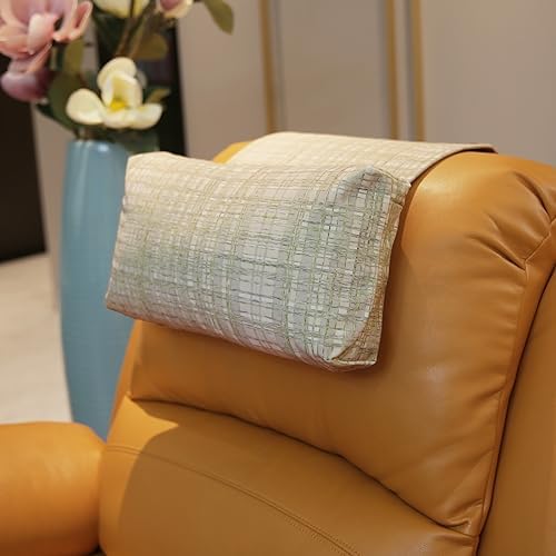 Non-Slip Head Pillow for Recliners - Neck Support Cushion with Velvet Cover for Pain Relief at Home, Office and Travel (Stripes) by AmazeCov